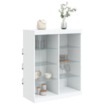 Fehér tálalószekrény LED-világítással 81 x 37 x 100 cm 5