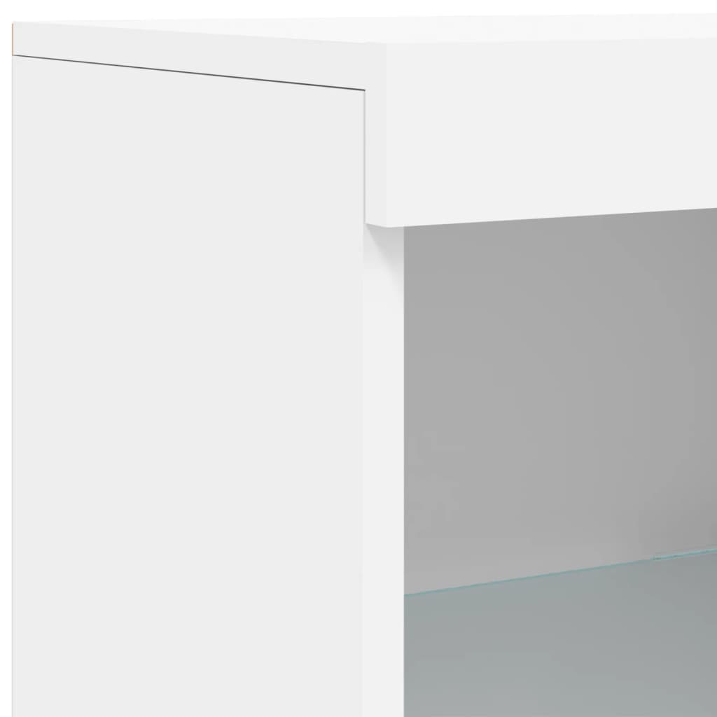 Fehér tálalószekrény LED-világítással 41 x 37 x 100 cm 9