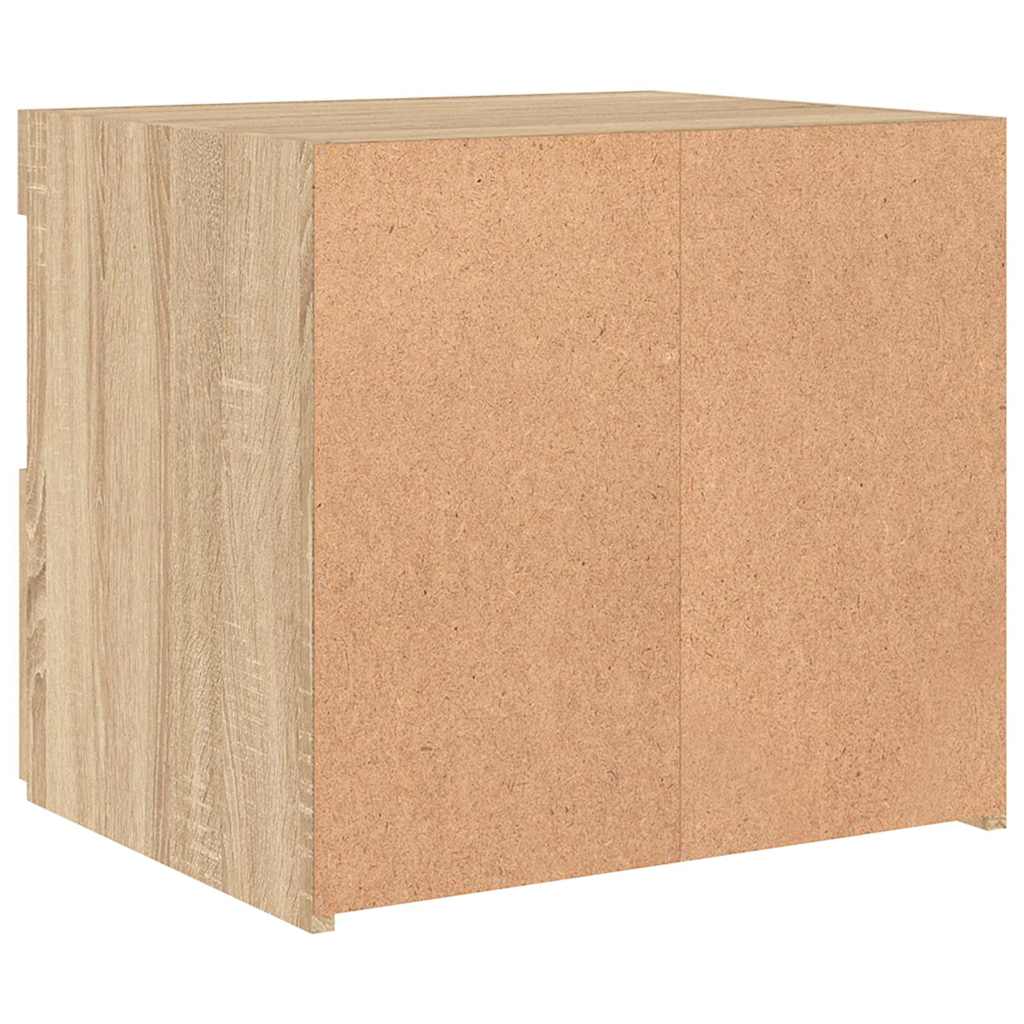 2 db sonoma tölgy színű éjjeliszekrény LED-ekkel 50x40x45 cm 11