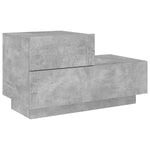 Betonszürke éjjeliszekrény LED-fényekkel 70x36x40,5 cm 5