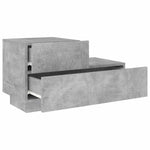 Betonszürke éjjeliszekrény LED-fényekkel 70x36x40,5 cm 6