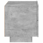 Betonszürke éjjeliszekrény LED-fényekkel 70x36x40,5 cm 8