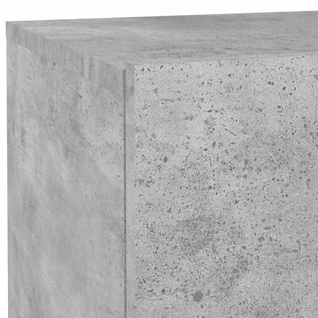 Betonszürke éjjeliszekrény LED-fényekkel 70x36x40,5 cm 10