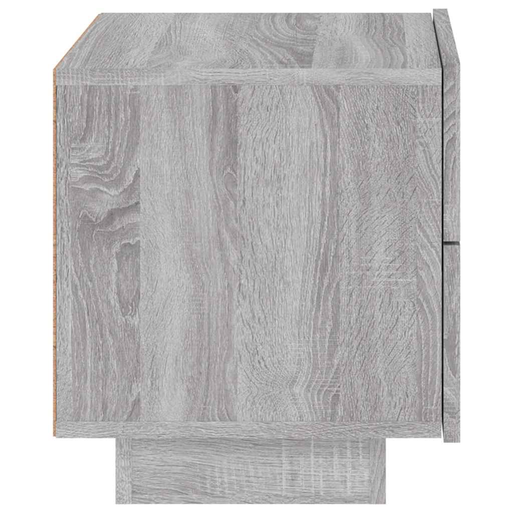 Szürke sonoma éjjeliszekrény LED-világítással 70 x 36 x 40,5 cm 8
