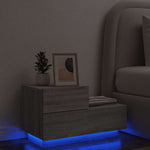 Szürke sonoma éjjeliszekrény LED-világítással 70 x 36 x 40,5 cm