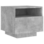 Betonszürke éjjeliszekrény LED-világítással 40 x 39 x 37 cm 5