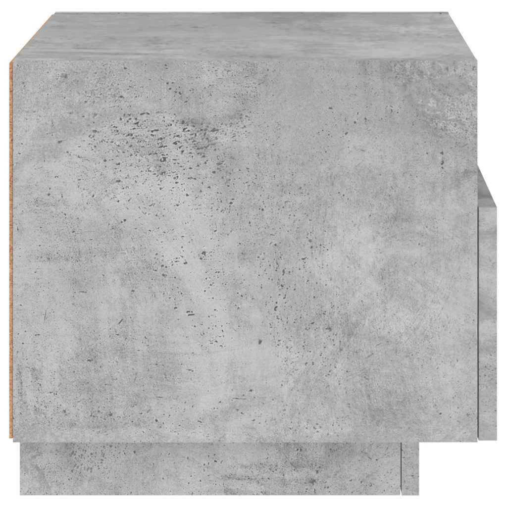 Betonszürke éjjeliszekrény LED-világítással 40 x 39 x 37 cm 8