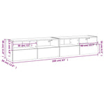 2 db sonoma tölgy színű szerelt fa fali TV-szekrény 80x30x30 cm 14