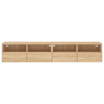 2 db sonoma tölgy színű szerelt fa fali TV-szekrény 80x30x30 cm 8