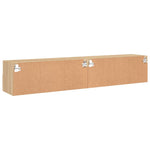 2 db sonoma tölgy színű szerelt fa fali TV-szekrény 80x30x30 cm 10
