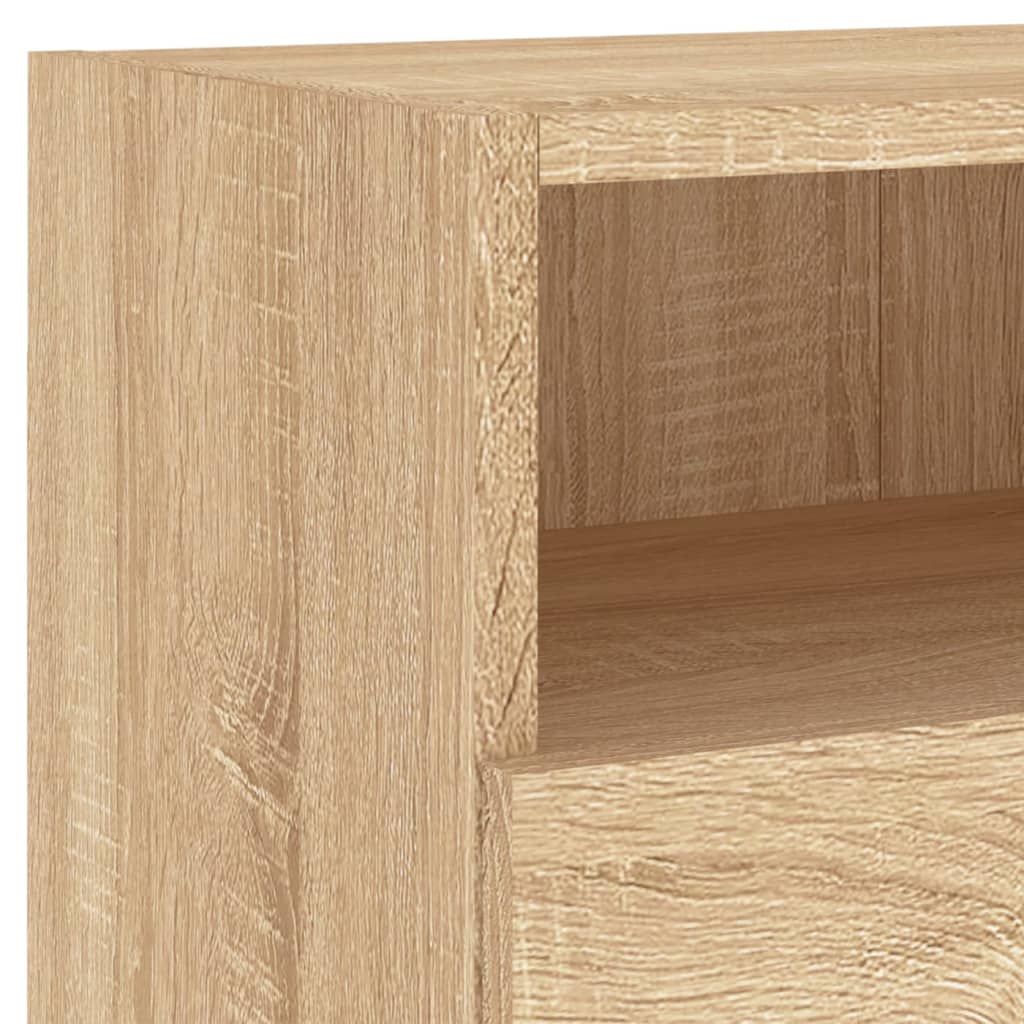 2 db sonoma tölgy színű szerelt fa fali TV-szekrény 80x30x30 cm 11