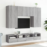 Szürke sonoma színű szerelt fa fali TV-szekrény 80 x 30 x 30 cm 4