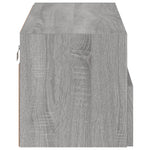Szürke sonoma színű szerelt fa fali TV-szekrény 80 x 30 x 30 cm 9