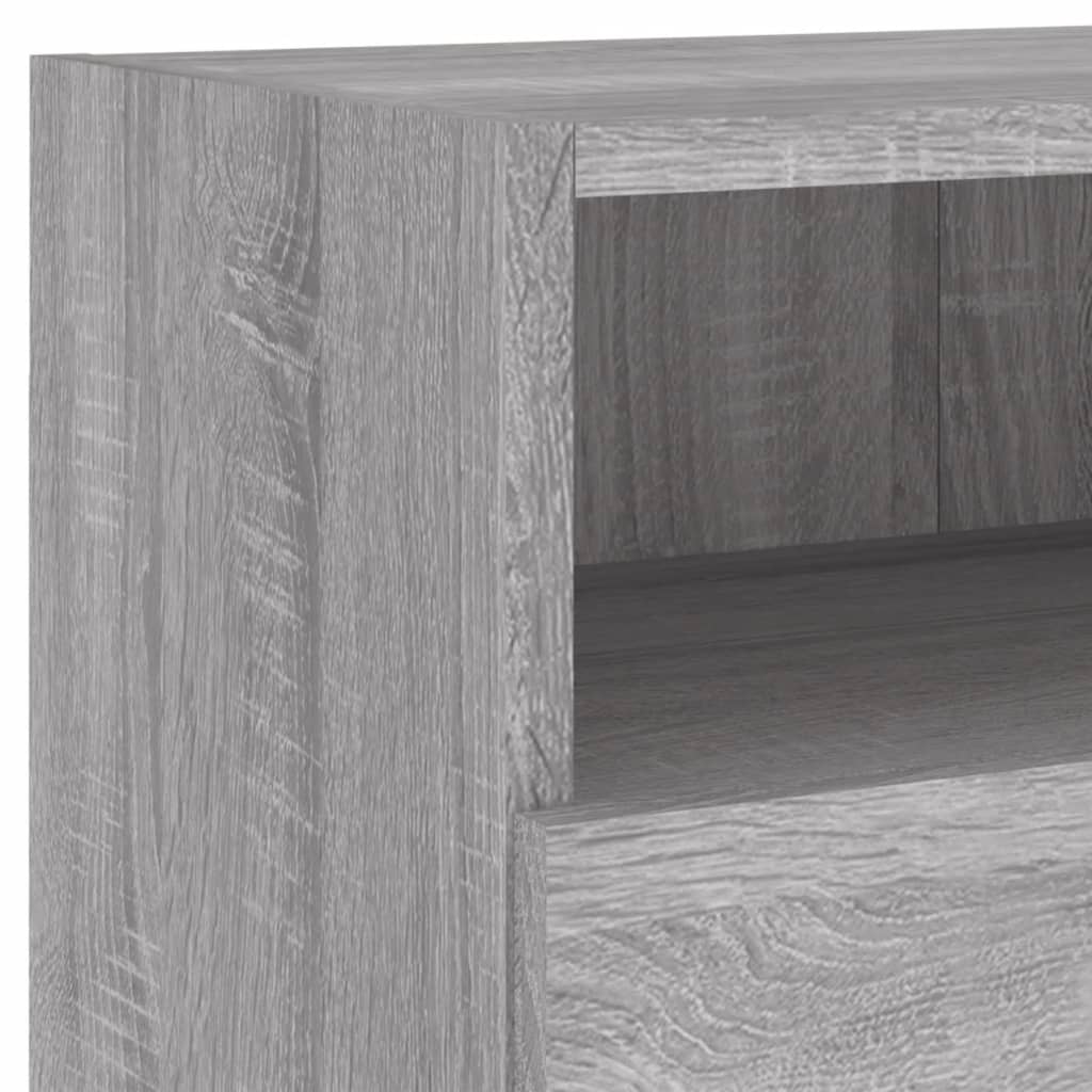 Szürke sonoma színű szerelt fa fali TV-szekrény 80 x 30 x 30 cm 11