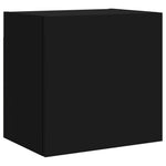 2 db fekete szerelt fa fali TV-szekrény 40,5 x 30 x 40 cm 6