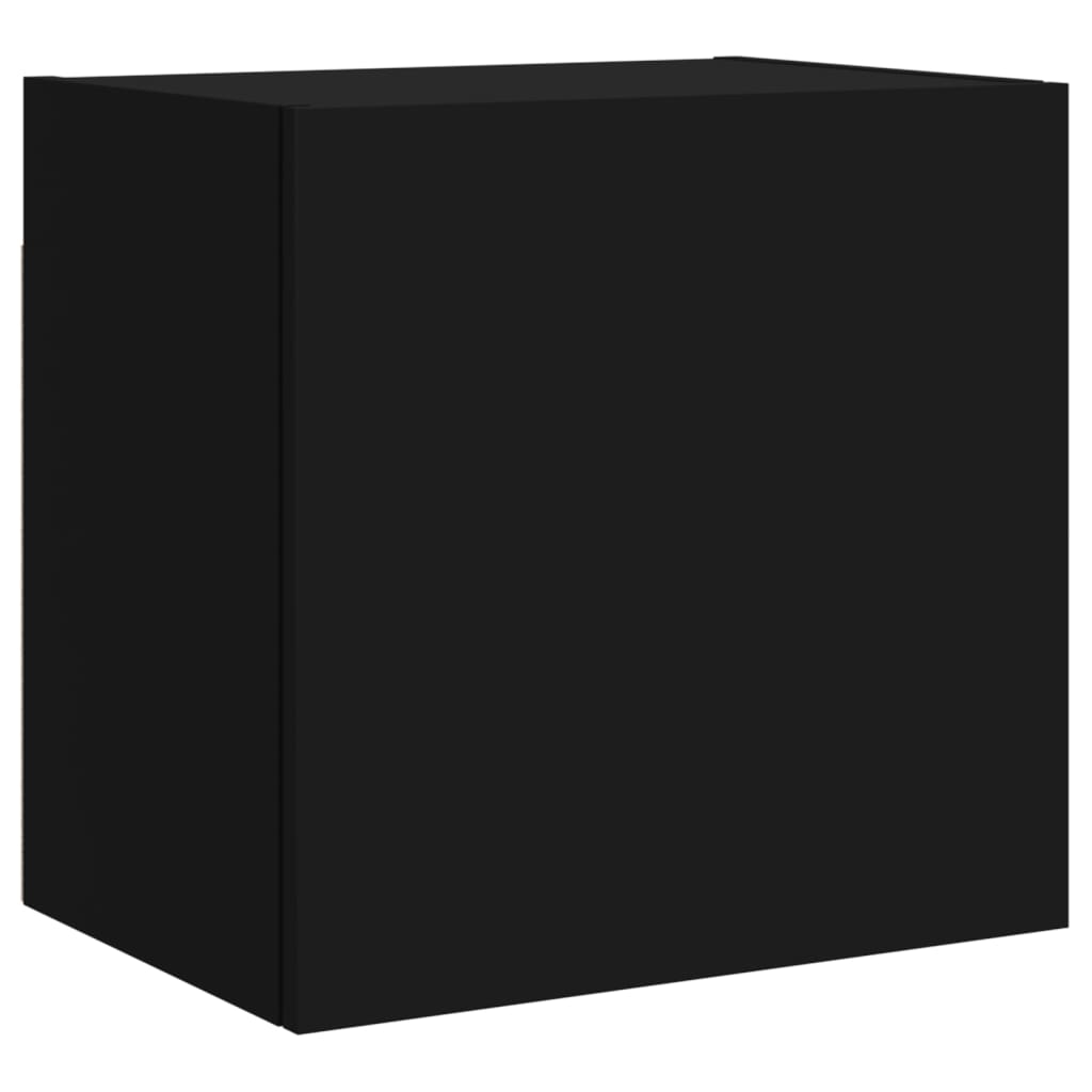 2 db fekete szerelt fa fali TV-szekrény 40,5 x 30 x 40 cm 6