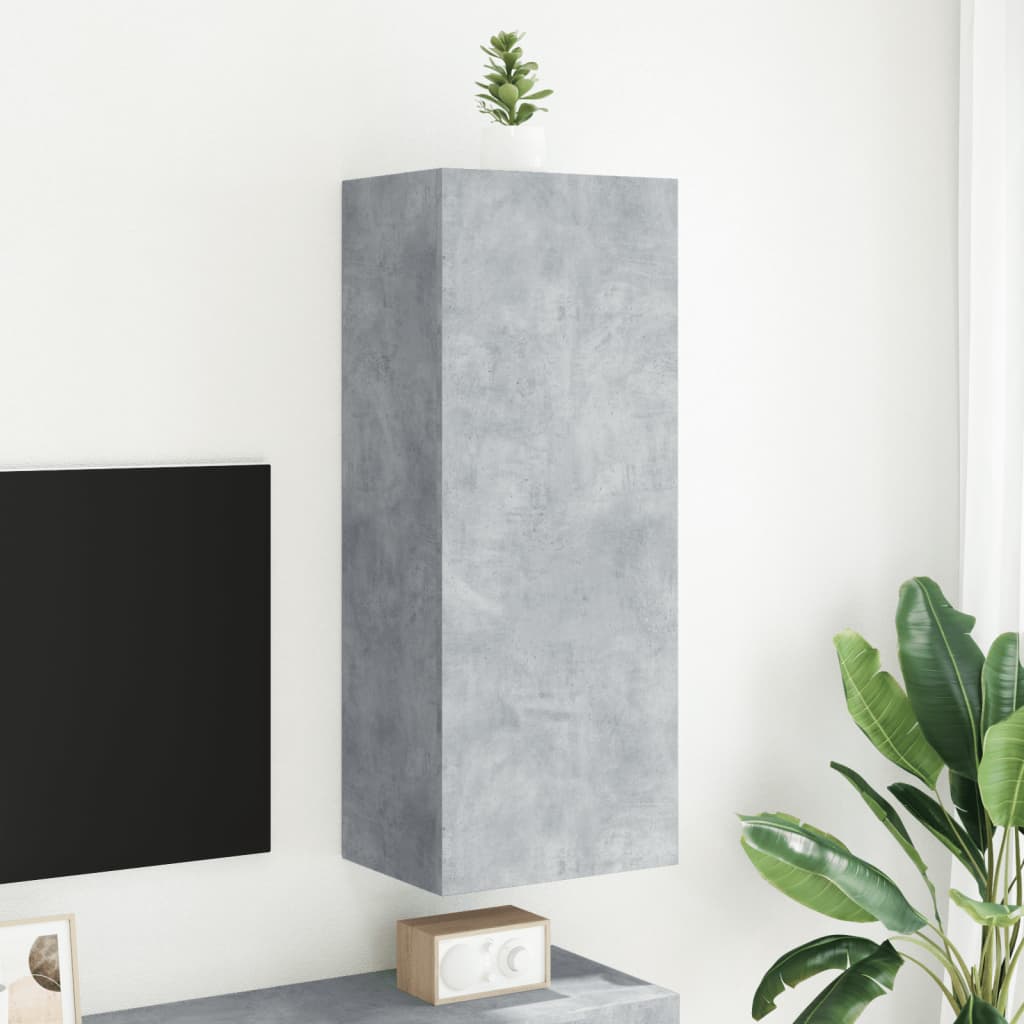 Betonszürke szerelt fa fali TV-szekrény 40,5 x 30 x 102 cm 3