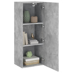 Betonszürke szerelt fa fali TV-szekrény 40,5 x 30 x 102 cm 5