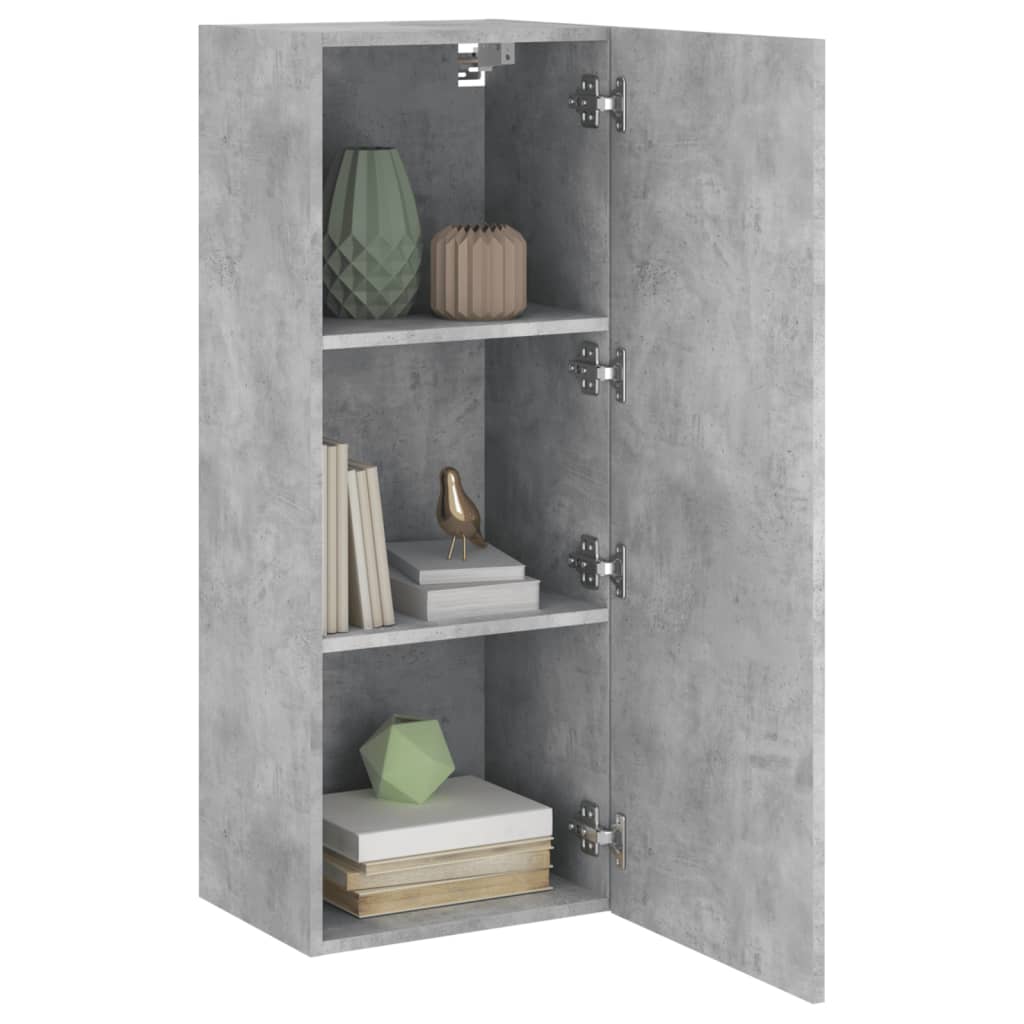 Betonszürke szerelt fa fali TV-szekrény 40,5 x 30 x 102 cm 5