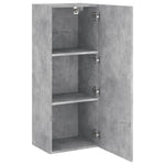 Betonszürke szerelt fa fali TV-szekrény 40,5 x 30 x 102 cm 6