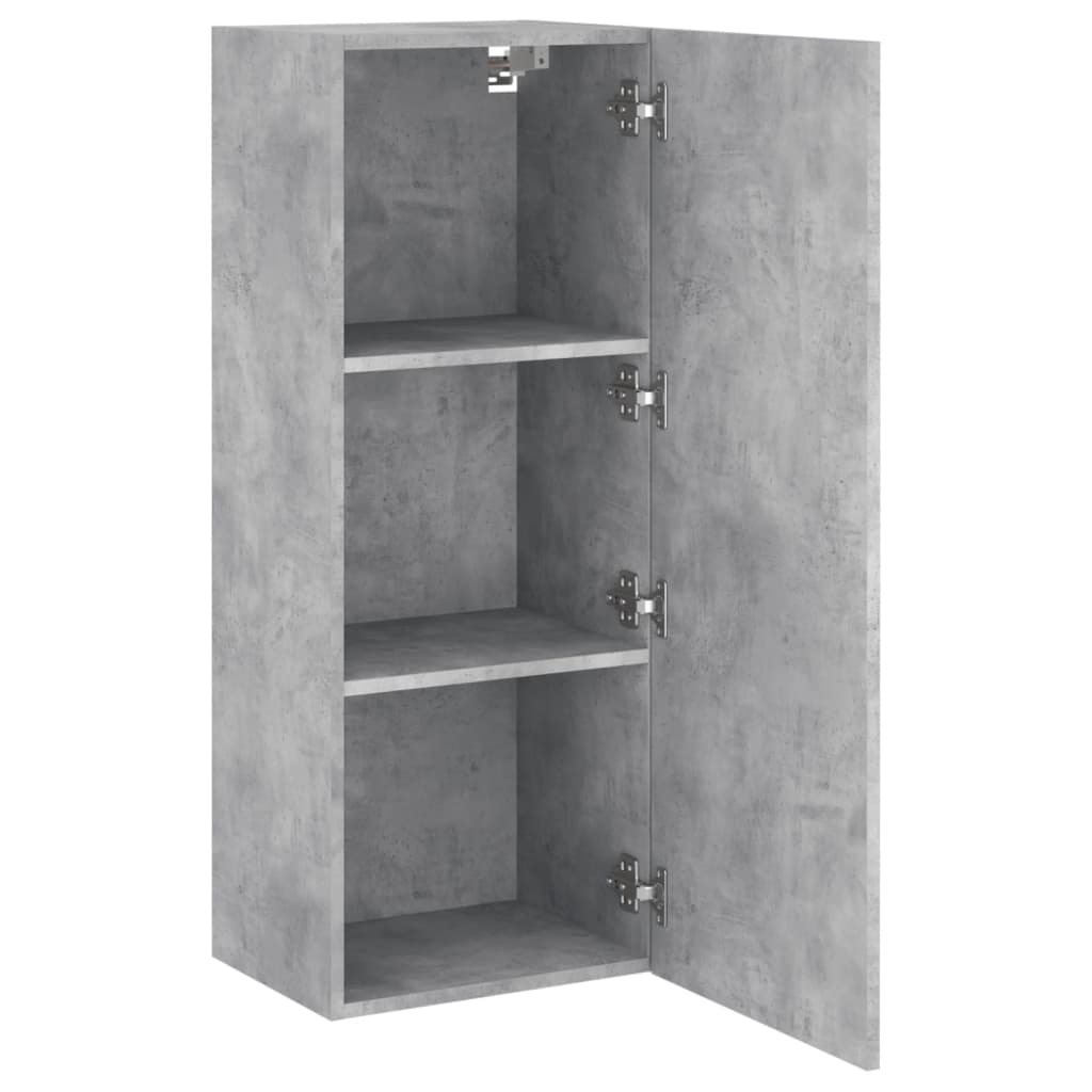 Betonszürke szerelt fa fali TV-szekrény 40,5 x 30 x 102 cm 6