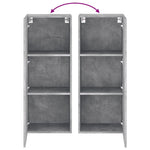 Betonszürke szerelt fa fali TV-szekrény 40,5 x 30 x 102 cm 10