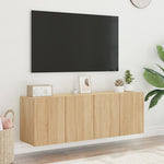 2 db sonoma tölgy színű fali TV-szekrény 60 x 30 x 41 cm 4