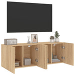 2 db sonoma tölgy színű fali TV-szekrény 60 x 30 x 41 cm 5