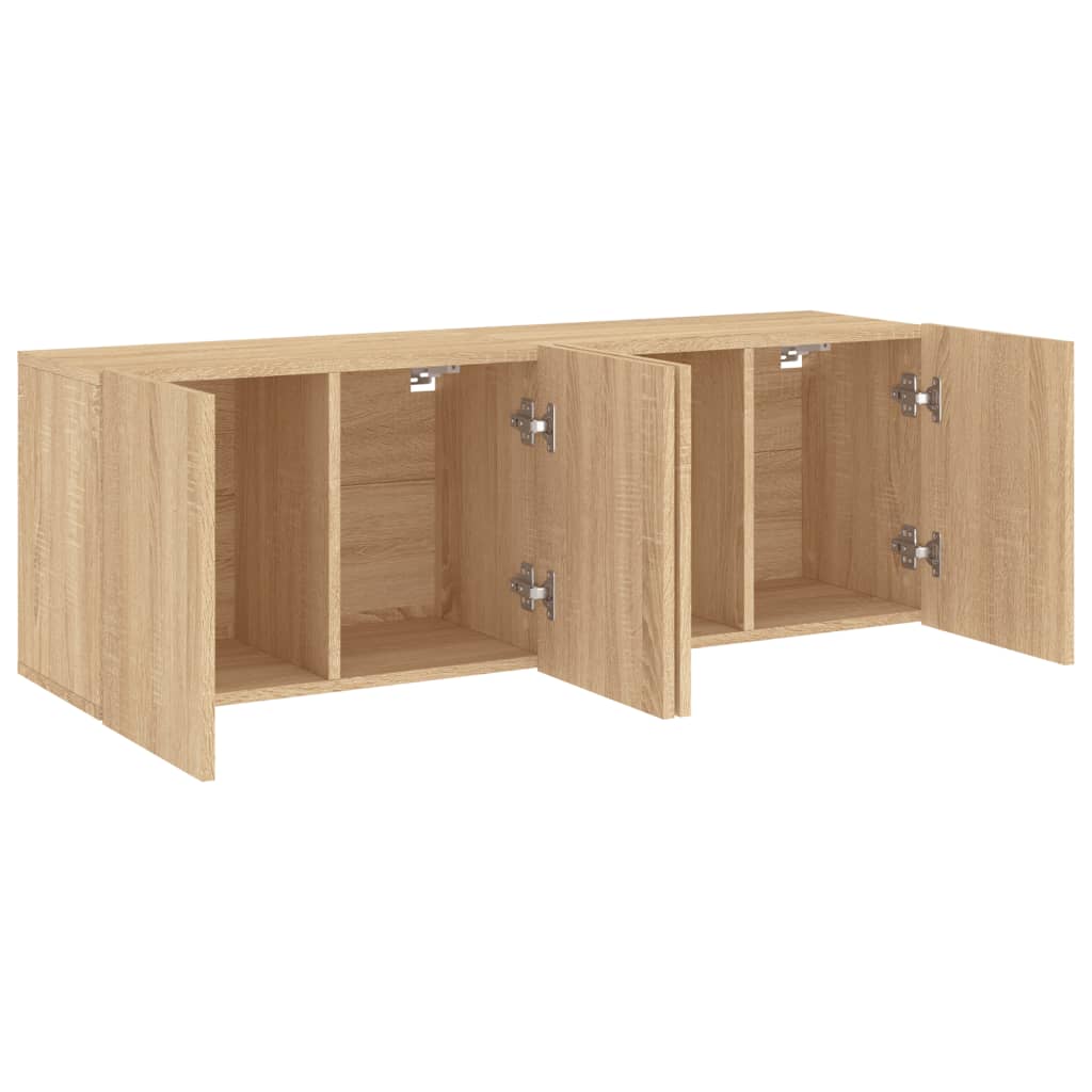 2 db sonoma tölgy színű fali TV-szekrény 60 x 30 x 41 cm 6