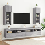 Szürke sonoma színű TV-szekrény LED-világítással 30,5x30x90 cm 3