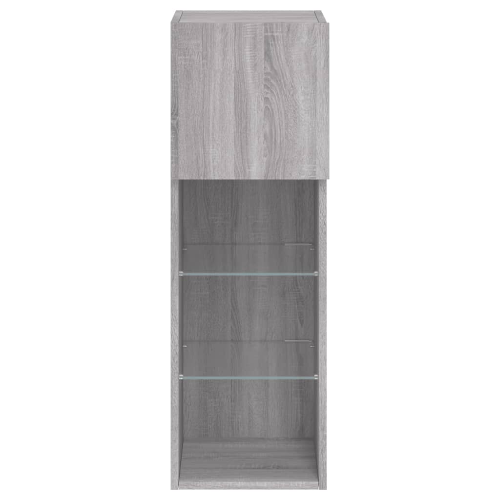 Szürke sonoma színű TV-szekrény LED-világítással 30,5x30x90 cm 9