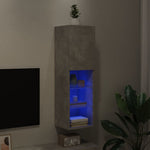 Betonszürke TV-szekrény LED-lámpákkal 30,5 x 30 x 102 cm 5