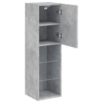 Betonszürke TV-szekrény LED-lámpákkal 30,5 x 30 x 102 cm 8