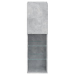 Betonszürke TV-szekrény LED-lámpákkal 30,5 x 30 x 102 cm 9