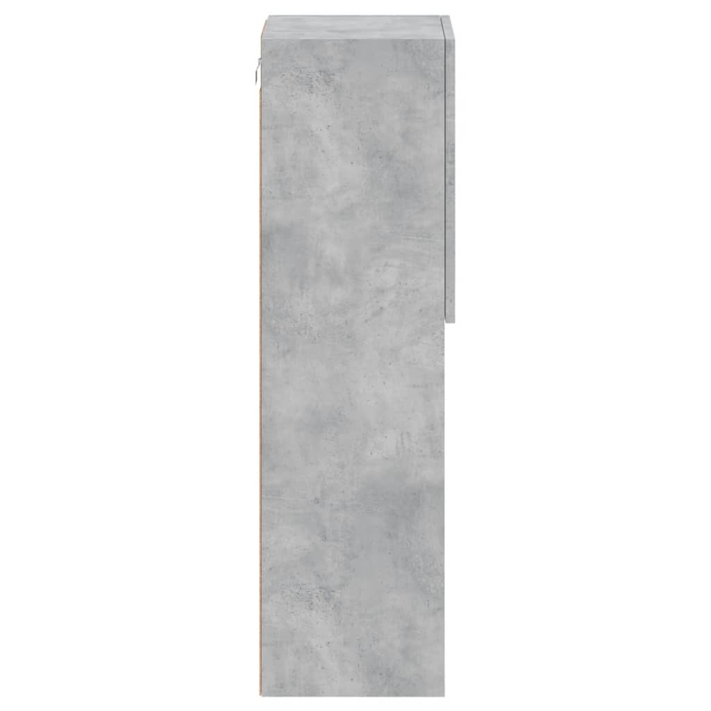 Betonszürke TV-szekrény LED-lámpákkal 30,5 x 30 x 102 cm 10
