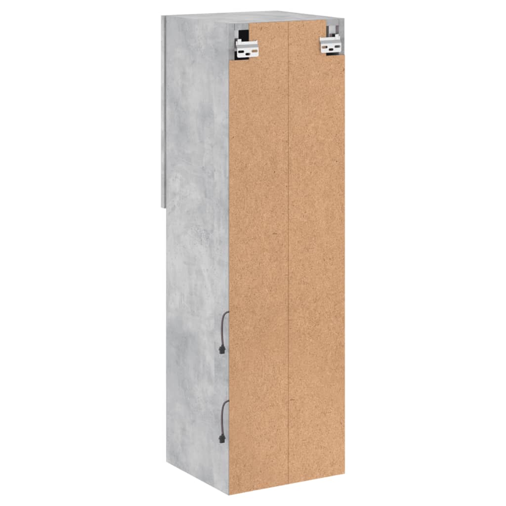 Betonszürke TV-szekrény LED-lámpákkal 30,5 x 30 x 102 cm 11