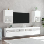 Fehér TV-szekrény LED-lámpákkal 40,5x30x60 cm 3