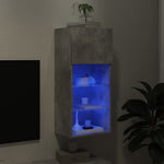 Betonszürke TV-szekrény LED lámpákkal 40,5x30x90 cm 4