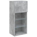 Betonszürke TV-szekrény LED lámpákkal 40,5x30x90 cm 6