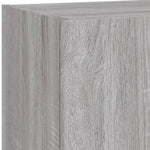 2 db szürke sonoma színű TV-szekrény LED-ekkel 40,5x30x90 cm 13