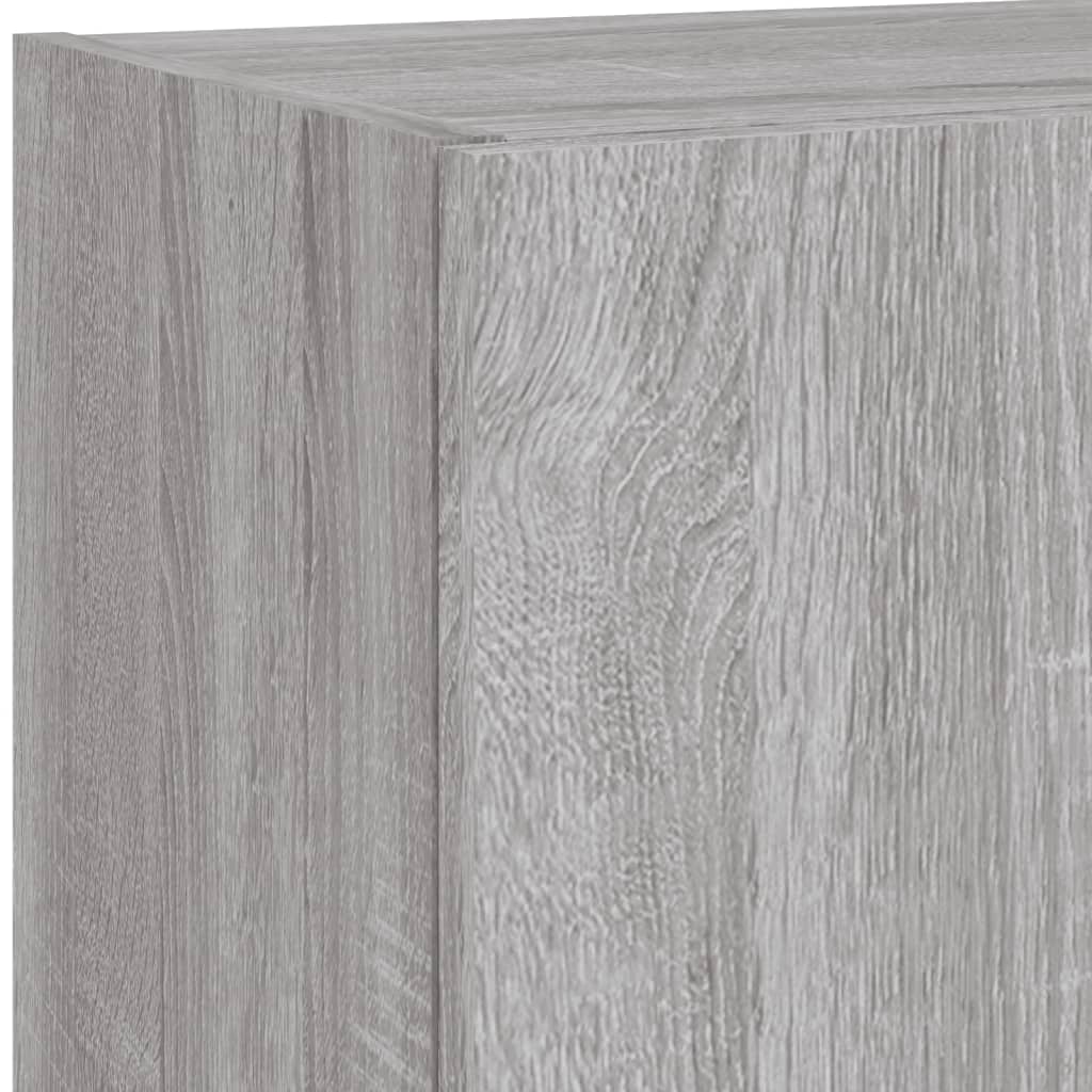 2 db szürke sonoma színű TV-szekrény LED-ekkel 40,5x30x90 cm 13