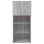 2 db szürke sonoma színű TV-szekrény LED-ekkel 40,5x30x90 cm 9