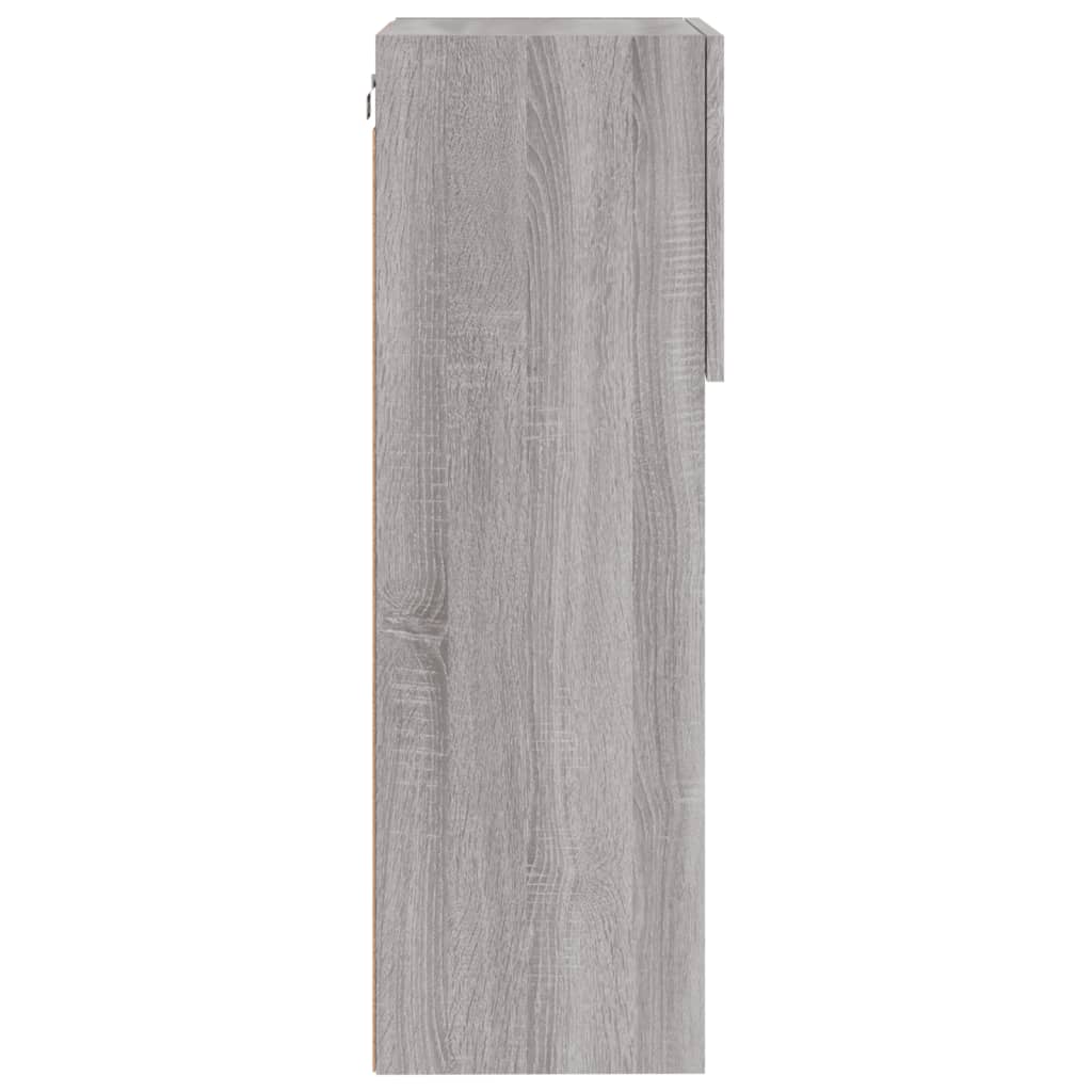 2 db szürke sonoma színű TV-szekrény LED-ekkel 40,5x30x90 cm 10