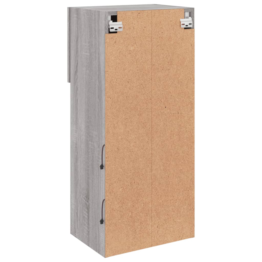 2 db szürke sonoma színű TV-szekrény LED-ekkel 40,5x30x90 cm 11