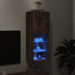 Füstös tölgy színű TV-szekrény LED lámpákkal 40,5 x 30 x 102 cm 5