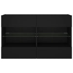 Fekete fali TV-szekrény LED-világítással 98,5x30x60,5 cm 7