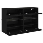 Fekete fali TV-szekrény LED-világítással 98,5x30x60,5 cm 8