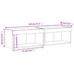 2 db sonoma tölgy színű TV-szekrény LED-ekkel 60x30x30 cm 17