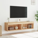 2 db sonoma tölgy színű TV-szekrény LED-ekkel 60x30x30 cm 5
