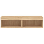 2 db sonoma tölgy színű TV-szekrény LED-ekkel 60x30x30 cm 8